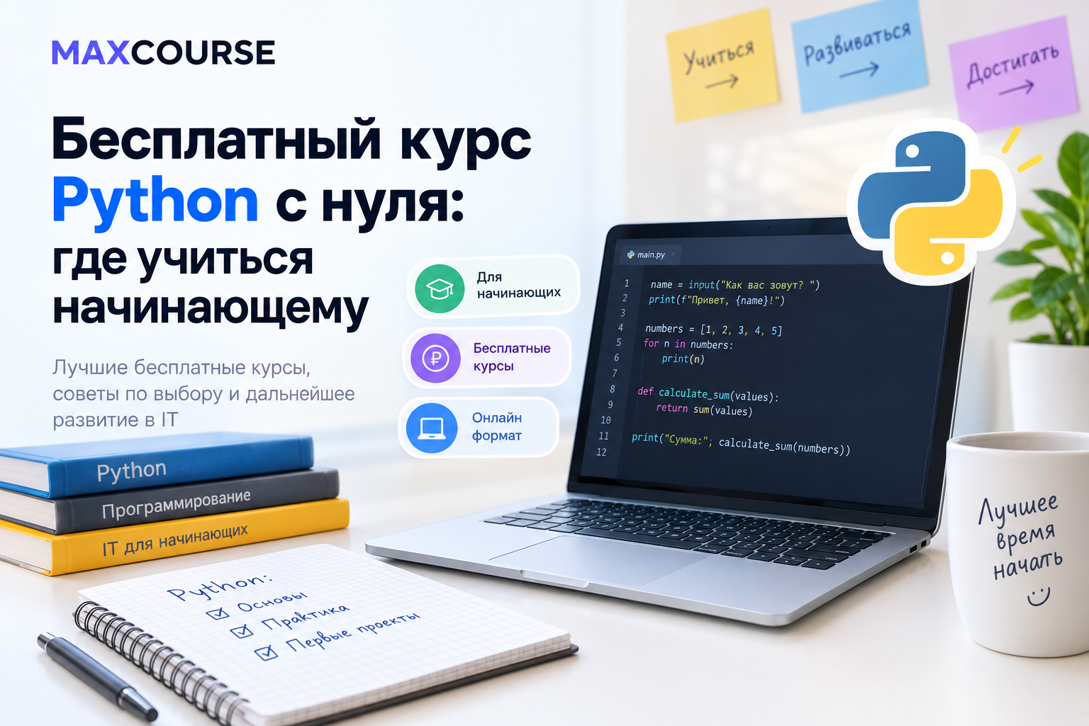 Бесплатные курсы Python с нуля: где учиться начинающему